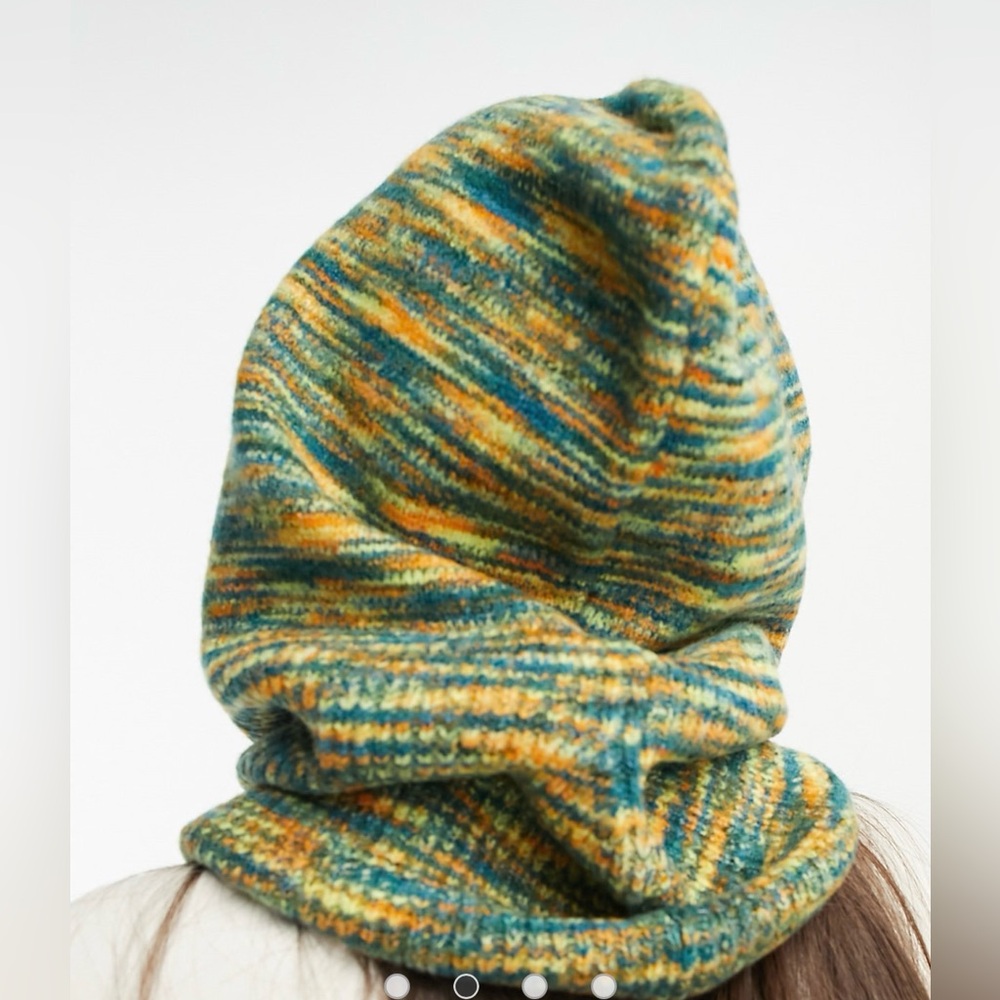 NWT - Free People - spacedye balaclava in turquoise multi - Picture 4 of 8